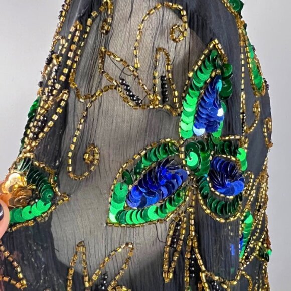 VINTAGE Stenay Beaded Sheer Sleeve Blouse Size S - Picture 16 of 16